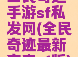 全民奇迹手游sf私发网(全民奇迹最新变态sf版)